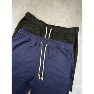 Linen Blend Lounge Shorts A Lot Of 2 Mens L Drawstring Summer Resort CoofAndy